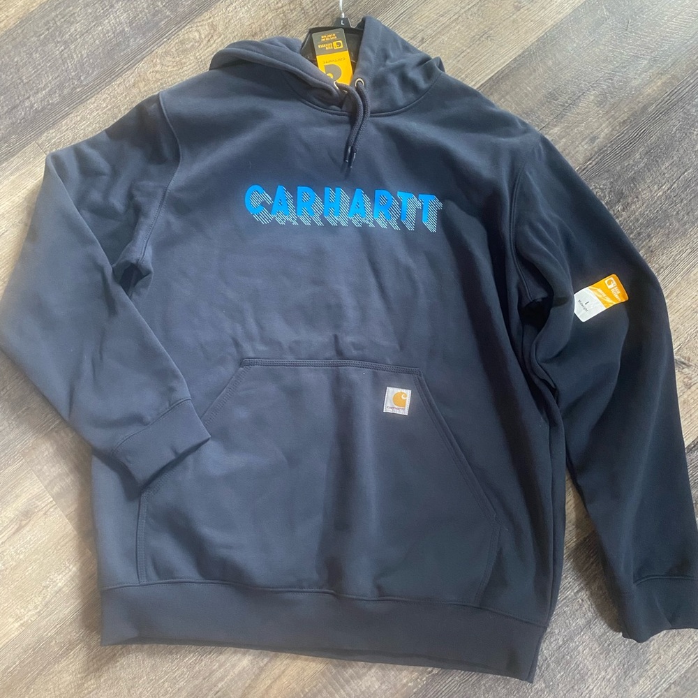 carhartt hoodie men’s Large Navy Blue nwt